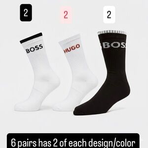Hugo Boss Men's 6-Pairs crew socks Sz. 6-9